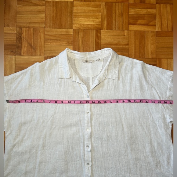 Linen Cream Button-Up Top - Picture 12 of 14